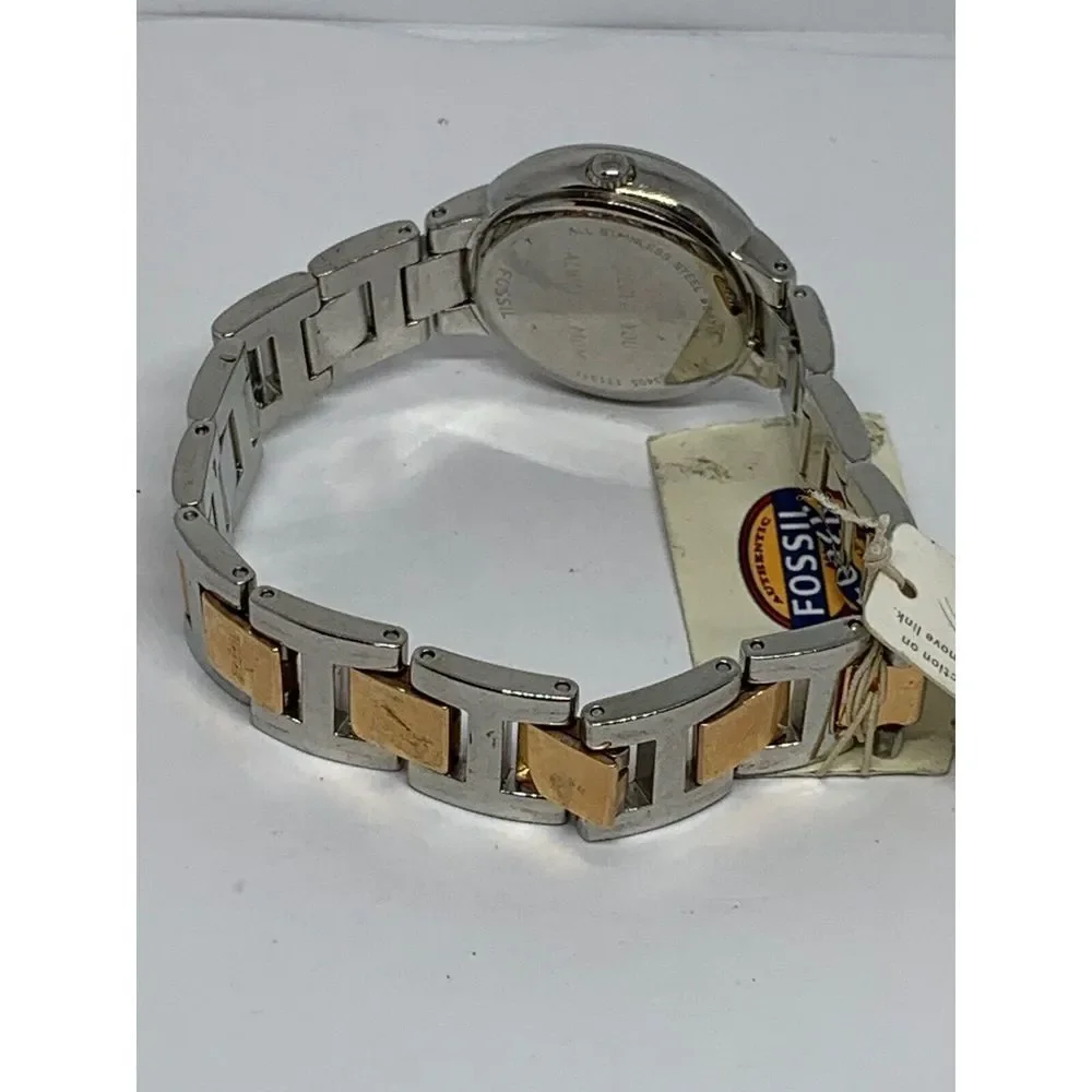 Fossil Women’s ES3405 Analog Two-tone Stainless Steel Watch FR35